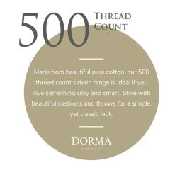 Dorma 500 Thread Count 100% Cotton Sateen Plain White Duvet Cover -Furn. Shop 1000062931 alt08