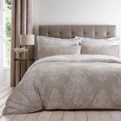 Dunelm Versailles Natural Reversible Duvet Cover And Pillowcase Set -Furn. Shop 1000075981 alt02