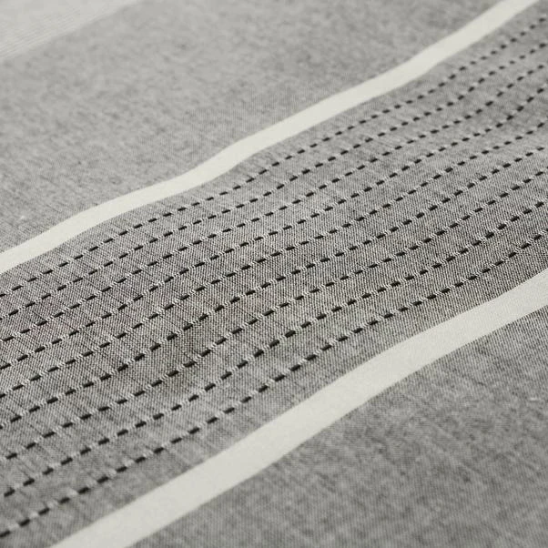 Dunelm Willington Grey Striped Woven Duvet Cover And Pillowcase Set 4 Dunelm Willington Grey Striped Woven Duvet Cover And Pillowcase Set - Image 4