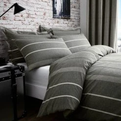Dunelm Willington Grey Striped Woven Duvet Cover And Pillowcase Set 11 Dunelm Willington Grey Striped Woven Duvet Cover And Pillowcase Set -Furn. Shop 1000085369 alt05