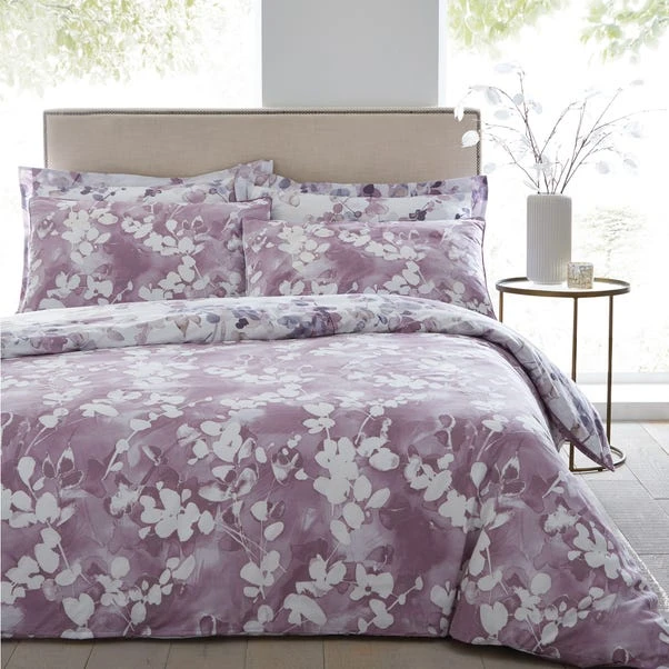 Dunelm Honesty Mauve Reversible Duvet Cover And Pillowcase Set 2 Dunelm Honesty Mauve Reversible Duvet Cover And Pillowcase Set - Image 2