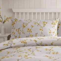 Dunelm Alisha Floral Yellow Reversible Duvet Cover And Pillowcase Set 9 Dunelm Alisha Floral Yellow Reversible Duvet Cover And Pillowcase Set -Furn. Shop 1000140015 alt03