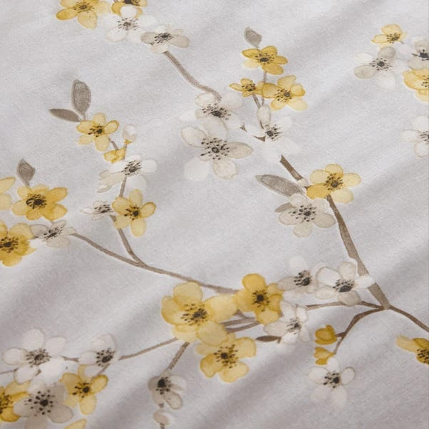 Dunelm Alisha Floral Yellow Reversible Duvet Cover And Pillowcase Set 6 Dunelm Alisha Floral Yellow Reversible Duvet Cover And Pillowcase Set - Image 6