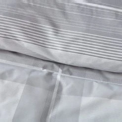 Dunelm Colby Grey Reversible Duvet Cover And Pillowcase Set -Furn. Shop 1000140116 alt02