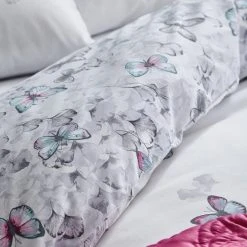 Dunelm Ginkgo Butterfly White Reversible Duvet Cover And Pillowcase Set -Furn. Shop 1000140249 alt03