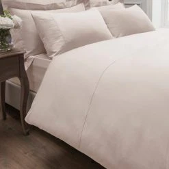 Dorma 300 Thread Count 100% Cotton Sateen Plain Blush Duvet Cover -Furn. Shop 1000141126 alt01