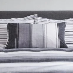 Dunelm Ellis Grey Stripe Reversible Duvet Cover And Pillowcase Set 6 Dunelm Ellis Grey Stripe Reversible Duvet Cover And Pillowcase Set -Furn. Shop 1000151488 alt02