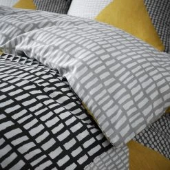 Catherine Lansfield Larsson Geo Ochre Reversible Duvet Cover And Pillowcase Set 7 Catherine Lansfield Larsson Geo Ochre Reversible Duvet Cover And Pillowcase Set -Furn. Shop 1000155200 alt02