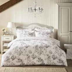 Holly Willoughby Tamsin Grey 100% Cotton Reversible Duvet Cover And Pillowcase Set 10 Holly Willoughby Tamsin Grey 100% Cotton Reversible Duvet Cover And Pillowcase Set -Furn. Shop 1000159738 alt04