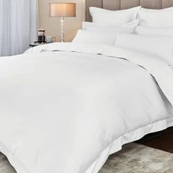 Hotel Cotton 230 Thread Count Sateen White Duvet Cover -Furn. Shop 1000160062 alt02
