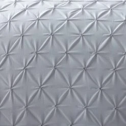 Dunelm Leo Pintuck 100% Cotton Grey Duvet Cover And Pillowcase Set -Furn. Shop 1000166747 alt02