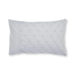 Dunelm Leo Pintuck 100% Cotton Grey Duvet Cover And Pillowcase Set -Furn. Shop 1000166747 alt04