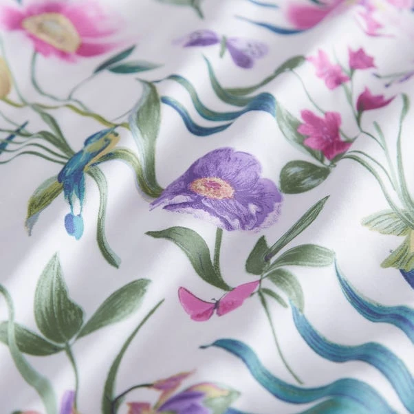 Dunelm Fleur Teal Duvet Cover And Pillowcase Set 3 Dunelm Fleur Teal Duvet Cover And Pillowcase Set - Image 3