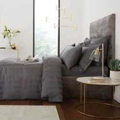 Hotel Cotton 230 Thread Count Charcoal Stripe Duvet Cover -Furn. Shop 1000167764 alt02
