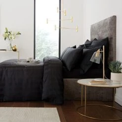 Hotel Cotton 230 Thread Count Black Stripe Duvet Cover 5 Hotel Cotton 230 Thread Count Black Stripe Duvet Cover -Furn. Shop 1000167772 alt02