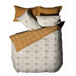 Furn Furn. Riva Atlas Ochre 100% Brushed Cotton Duvet Cover And Pillowcase Set -Furn. Shop 1000170837 alt03