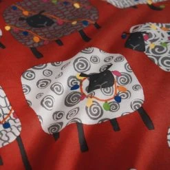 Fusion Dotty Sheep Red Reversible Duvet Cover And Pillowcase Set -Furn. Shop 1000180053 alt03