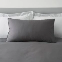 Dunelm Malvern Grey 180 Thread Count 100% Cotton Reversible Duvet Cover And Pillowcase Set -Furn. Shop 1000181847 alt02