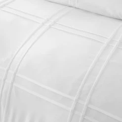 Dunelm Denver White Pintuck Duvet Cover And Pillowcase Set 8 Dunelm Denver White Pintuck Duvet Cover And Pillowcase Set -Furn. Shop 1000181857 alt03
