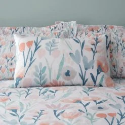 Dunelm Emmie Pink Floral Reversible Duvet Cover And Pillowcase Set -Furn. Shop 1000181947 alt02