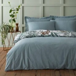 Dunelm Jungle Green 100% Cotton Reversible Duvet Cover And Pillowcase Set -Furn. Shop 1000181955 alt02