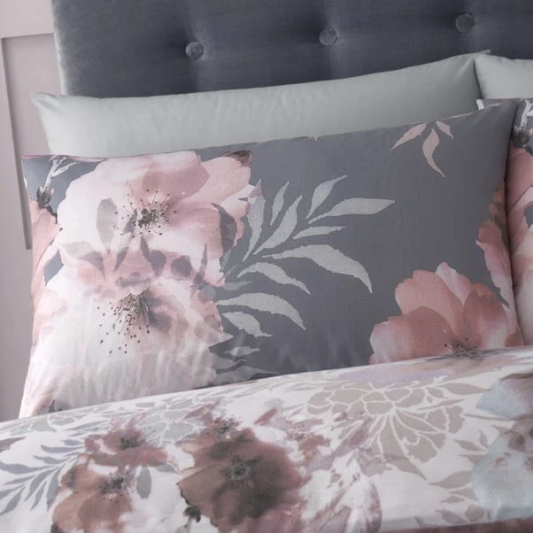 Catherine Lansfield Dramatic Floral Grey Duvet Cover And Pillowcase Set 2 Catherine Lansfield Dramatic Floral Grey Duvet Cover And Pillowcase Set - Image 2