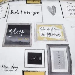 Catherine Lansfield Sleep Dreams Ochre Reversible Duvet Cover And Pillowcase Set 8 Catherine Lansfield Sleep Dreams Ochre Reversible Duvet Cover And Pillowcase Set -Furn. Shop 1000184234 alt03