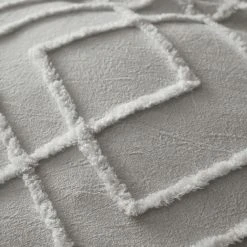 Pineapple Elephant Tufted Grey Diamond 100% Cotton Duvet Cover And Pillowcase Set -Furn. Shop 1000184266 alt03