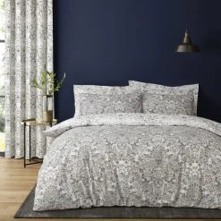 Dunelm Hardwick Floral Grey Reversible Duvet Cover And Pillowcase Set 7 Dunelm Hardwick Floral Grey Reversible Duvet Cover And Pillowcase Set -Furn. Shop 1000185663 alt01