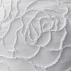 Dunelm Talia White Tufted 100% Cotton Duvet Cover And Pillowcase Set 7 Dunelm Talia White Tufted 100% Cotton Duvet Cover And Pillowcase Set -Furn. Shop 1000185685 alt03