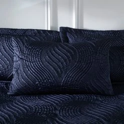 Dunelm Romilly Wave Luxe Pinsonic Navy Duvet Cover And Pillowcase Set 6 Dunelm Romilly Wave Luxe Pinsonic Navy Duvet Cover And Pillowcase Set -Furn. Shop 1000185697 alt02