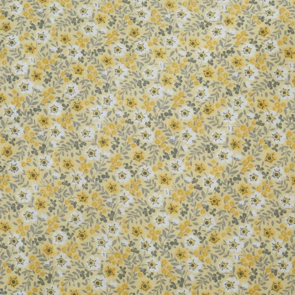 Dunelm Bessie Ditsy Floral Ochre 100% Cotton Reversible Duvet Cover And Pillowcase Set 4 Dunelm Bessie Ditsy Floral Ochre 100% Cotton Reversible Duvet Cover And Pillowcase Set - Image 4