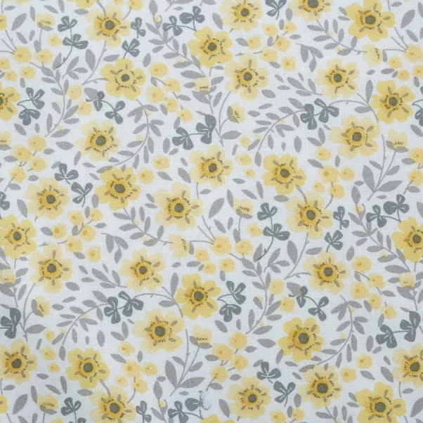 Dunelm Bessie Ditsy Floral Ochre 100% Cotton Reversible Duvet Cover And Pillowcase Set 5 Dunelm Bessie Ditsy Floral Ochre 100% Cotton Reversible Duvet Cover And Pillowcase Set - Image 5