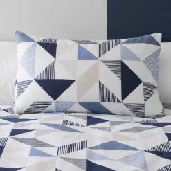 Dunelm Elements Bako Reversible Geometric Blue Duvet Cover And Pillowcase Set 9 Dunelm Elements Bako Reversible Geometric Blue Duvet Cover And Pillowcase Set -Furn. Shop 1000185747 alt03