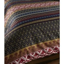 DE CAMA Luxury Indian Ethnic Print Single Duvet Quilt Cover Bedding Set Orkney Multi, Cotton And Polyester, Multicoloured
