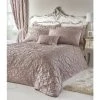 Bentley Damask Double Duvet Cover Set Woven Jacquard Blush Dull Pink Bedding