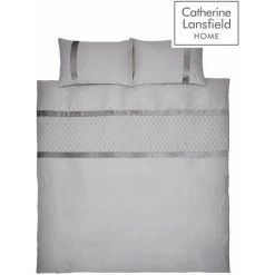 Catherine Lansfield Sequin Cluster Double Duvet Set Silver