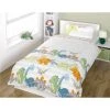Dino Single Duvet Cover And Pillowcase Set - Natural