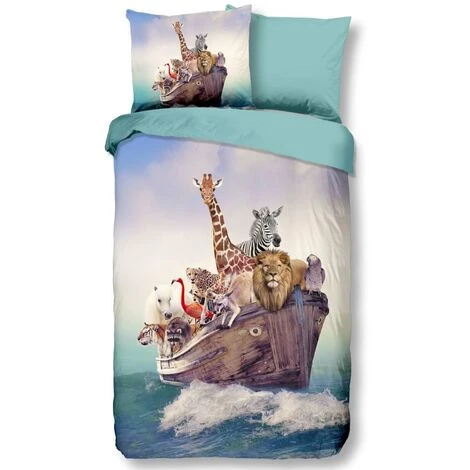 Kids Duvet Cover NOAH 140x200/220 Cm Blue Good Morning 1 Kids Duvet Cover NOAH 140x200/220 Cm Blue Good Morning