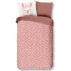 Kids Duvet Cover LAMA 140x200/220 Cm Pink Good Morning
