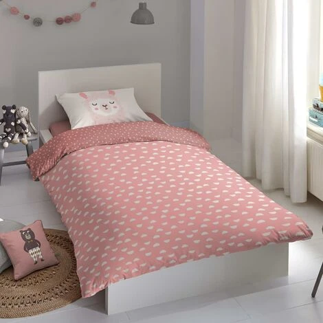 Kids Duvet Cover LAMA 140x200/220 Cm Pink Good Morning 2 Kids Duvet Cover LAMA 140x200/220 Cm Pink Good Morning - Image 2