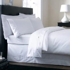 Dorma 500 Thread Count 100% Cotton Sateen Plain White Duvet Cover
