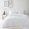 Dunelm Alissa White 100% Cotton Duvet Cover And Pillowcase Set