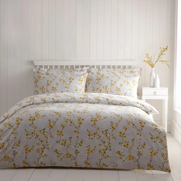 Dunelm Alisha Floral Yellow Reversible Duvet Cover And Pillowcase Set 1 Dunelm Alisha Floral Yellow Reversible Duvet Cover And Pillowcase Set