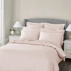 Dorma 300 Thread Count 100% Cotton Sateen Plain Blush Duvet Cover