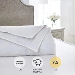 Dorma Luxurious White Goose Down 7.5 Tog Duvet