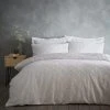 Dunelm Astra White Textured Floral Duvet Cover And Pillowcase Set