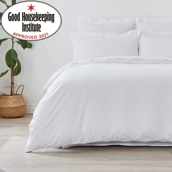 Dunelm Non Iron Plain Dye White Duvet Cover 1 Dunelm Non Iron Plain Dye White Duvet Cover