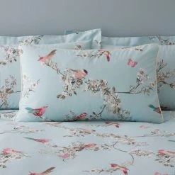 Dunelm Beautiful Birds Duck-Egg Duvet Cover And Pillowcase Set -Furn. Shop 30682967 alt02