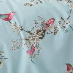 Dunelm Beautiful Birds Duck-Egg Duvet Cover And Pillowcase Set -Furn. Shop 30682967 alt04
